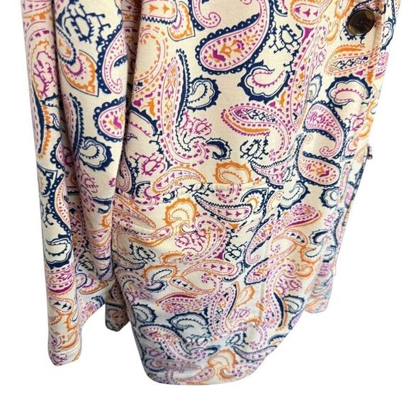 Cuddl Duds Lightweight Comfort Soft Knit Stretch Blazer Paisley Womens Jacket 2X - Picture 3 of 16